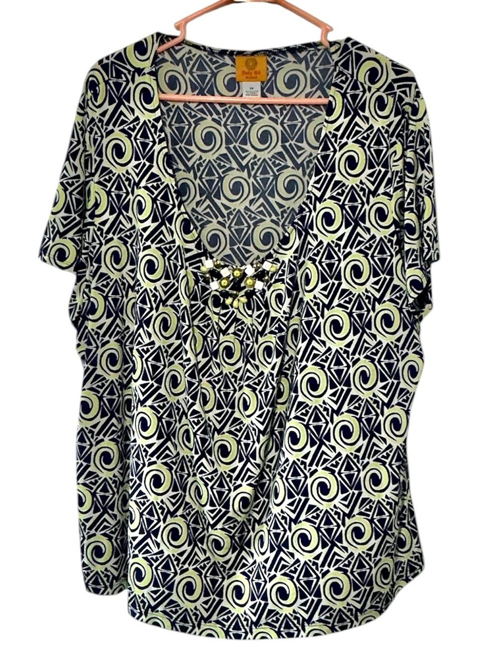 Rudy Rd blouse plus size 3X beaded Flowy